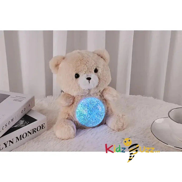 Biscuit The Teddy With Light Soft Toy Magic Belly Bear