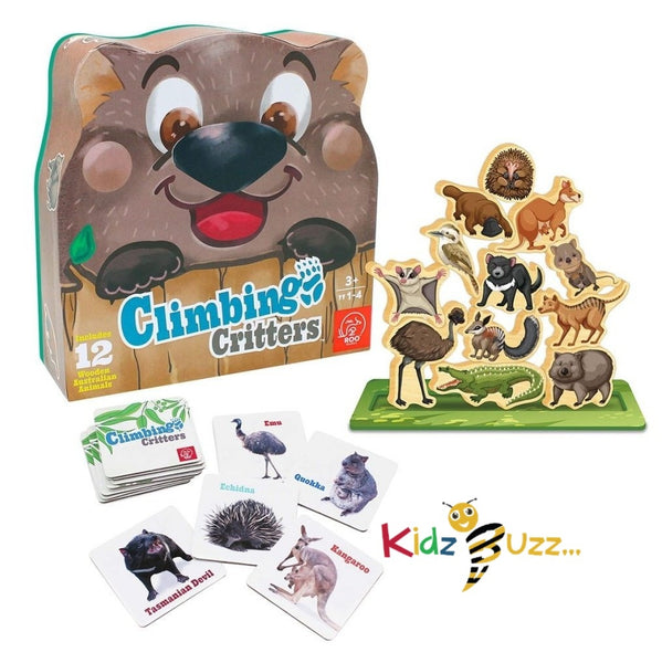 Climbing Critters Game-Wooden Australian Animal Game for Kids
