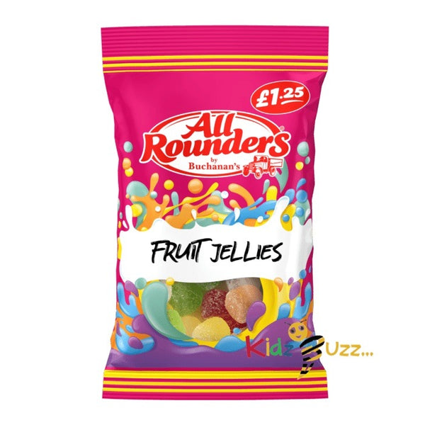All Rounders Fruit Jellies Drops 12X 110g Tasty Treaty - kidzbuzzz