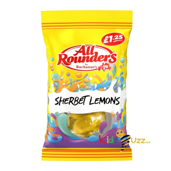 All Rounders Sherbet Lemons  12X 110g Tasty Treaty - kidzbuzzz