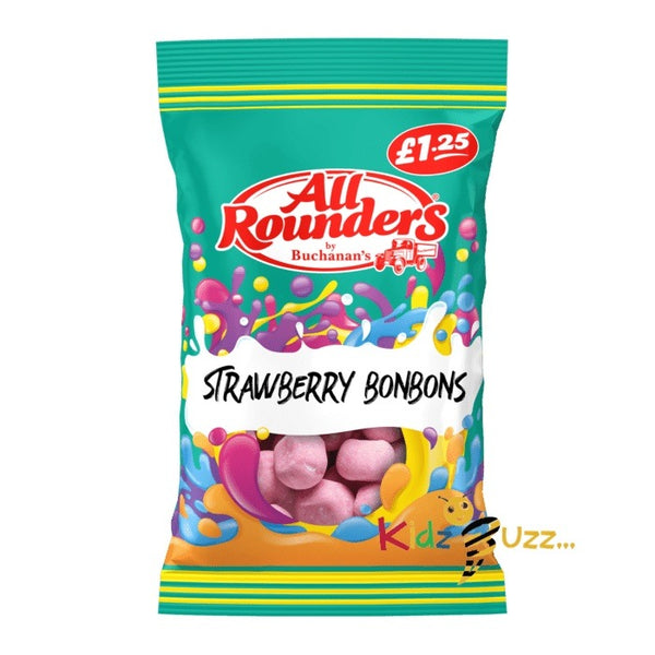 All Rounders Strawberry Bonbons  12X 110g Tasty Treaty - kidzbuzzz
