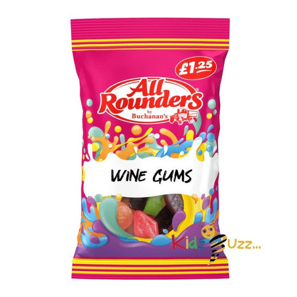 All Rounders Wine Gums 12X 110g Tasty Treaty - kidzbuzzz
