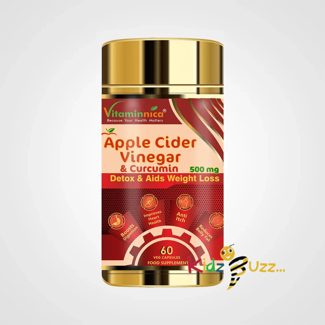 vitaminica apple cider vinegar + curcumin 500 mg x 3