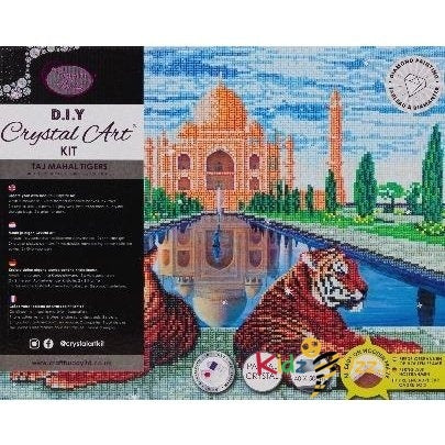 Taj Mahal Tigers Crystal Art Kit 40x50cm,Art Craft Kits