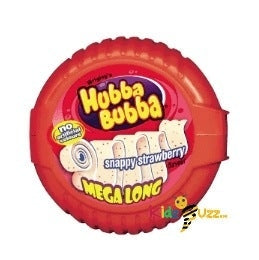 Hubba Bubba Mega Long Tape Strawberry 56Gm (Pieces of 6)