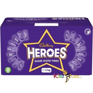 Cadbury Heroes Chocolate Lage Bulk Sharing Box, Assorted Mini-Size Milk Chocolate Bars, 2 kg