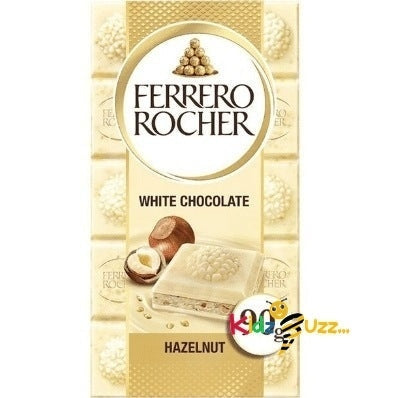 Ferrero Rocher White Chocolate Bar 90g x 12 Chocolate