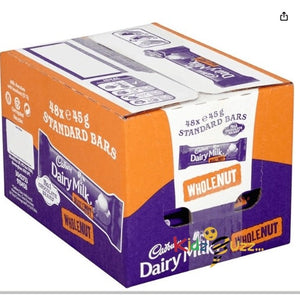 Cadbury Dairy Milk Wholenut - 48 x 45g