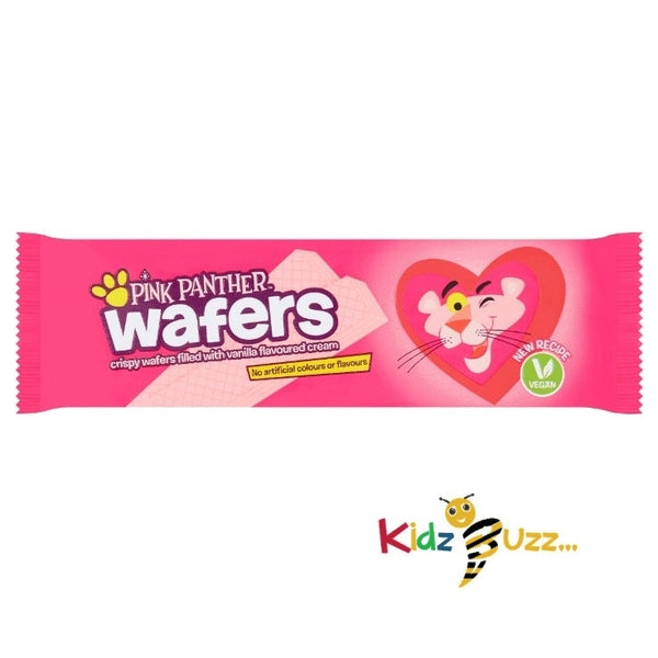 Pink Panther Crispy Wafers with Vanilla Flavoured Cream Mallow Wafer Pack of 3