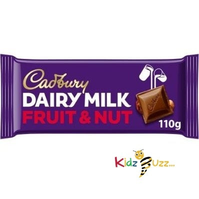 Cadbury Dairy Milk Chocolate Fruit & Nut Bar 110G PACK OF 3