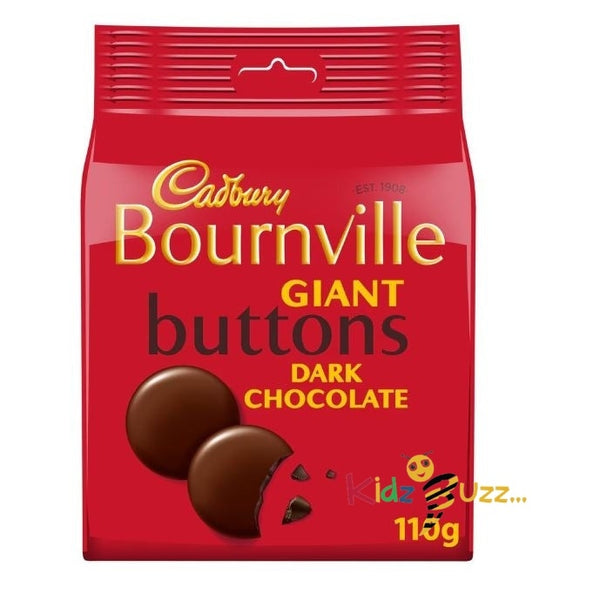 Cadbury Bournville Dark Chocolate Giant Buttons Bag 110g X 3