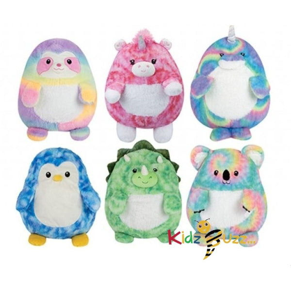 Softeebods Tie Dye Chubby Animals 20CM (6 ASSORTED) Toy For kids - kidzbuzzz