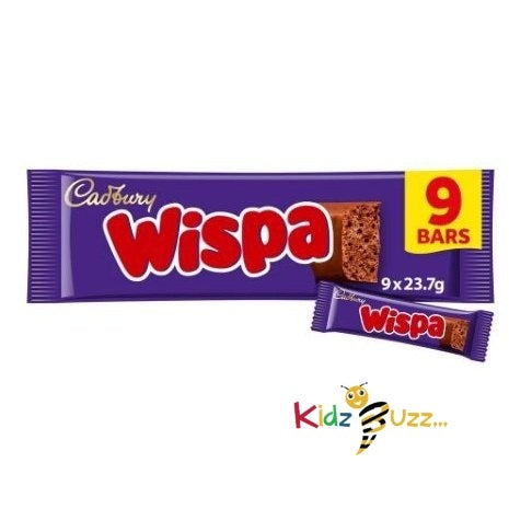 Cadbury Wispa Chocolate Bar 9 Pack Multipack 213.3g Delicious Tasty Bar