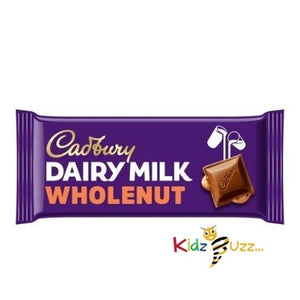 Cadbury Dairy Milk Wholenut Chocolate Bar 120g (Pack of 3)