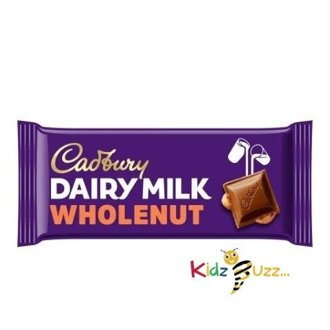 Cadbury Dairy Milk Wholenut Chocolate Bar 120g Pack of 3