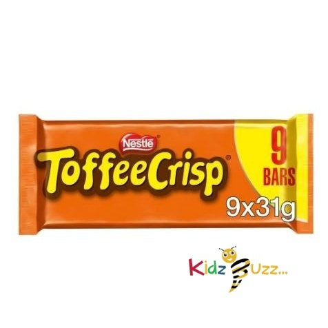 Toffee Crisp Milk Chocolate Bar Multipack 31g 9 Pack Delicious Tasty & Twisty