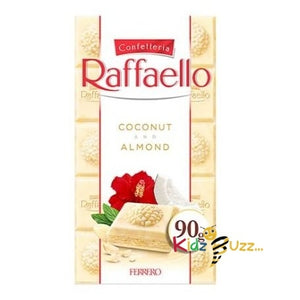 Ferrero Raffaello White Chocolate Bar Coconut Almond Cream 90g x 10