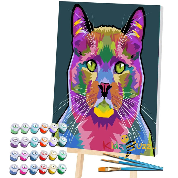 Cat painting by numbers