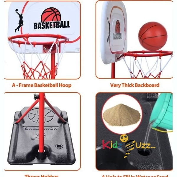 Basketball Hoop and Stand Indoor Outdoor Play, Adjustable Height 3.6-6.7 ft, Toy Basketball Games Outside Lawn Backyard Activity for Boys Girls Toddlers Teenagers Youth Adults