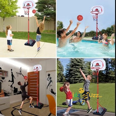 Basketball Hoop and Stand Indoor Outdoor Play, Adjustable Height 3.6-6.7 ft, Toy Basketball Games Outside Lawn Backyard Activity for Boys Girls Toddlers Teenagers Youth Adults