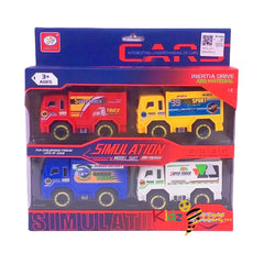 4pcs Plastic Container Truck Toy for Kids