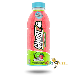 Ghost Strawberry Kiwi Hydration Drink 16.9fl.Oz (500ml) With Zero Caffine (PACK OF 6)
