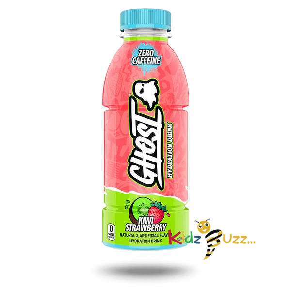 Ghost Strawberry Kiwi Hydration Drink 16.9fl.Oz 500ml With Zero Caffine PACK OF 6