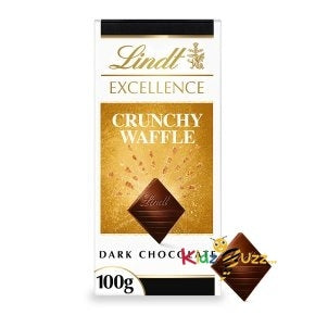 Lindt Excellence Crunchy Waffle Dark Chocolate100g Pack of3