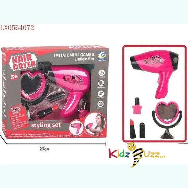 Hair Dryer Styling Set Pretend Play Set