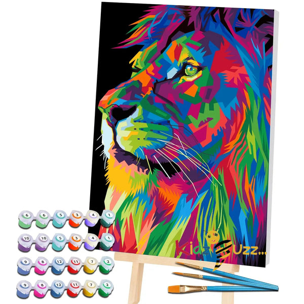 Lion Pop Art Paint By Numbers 40 x 30cm