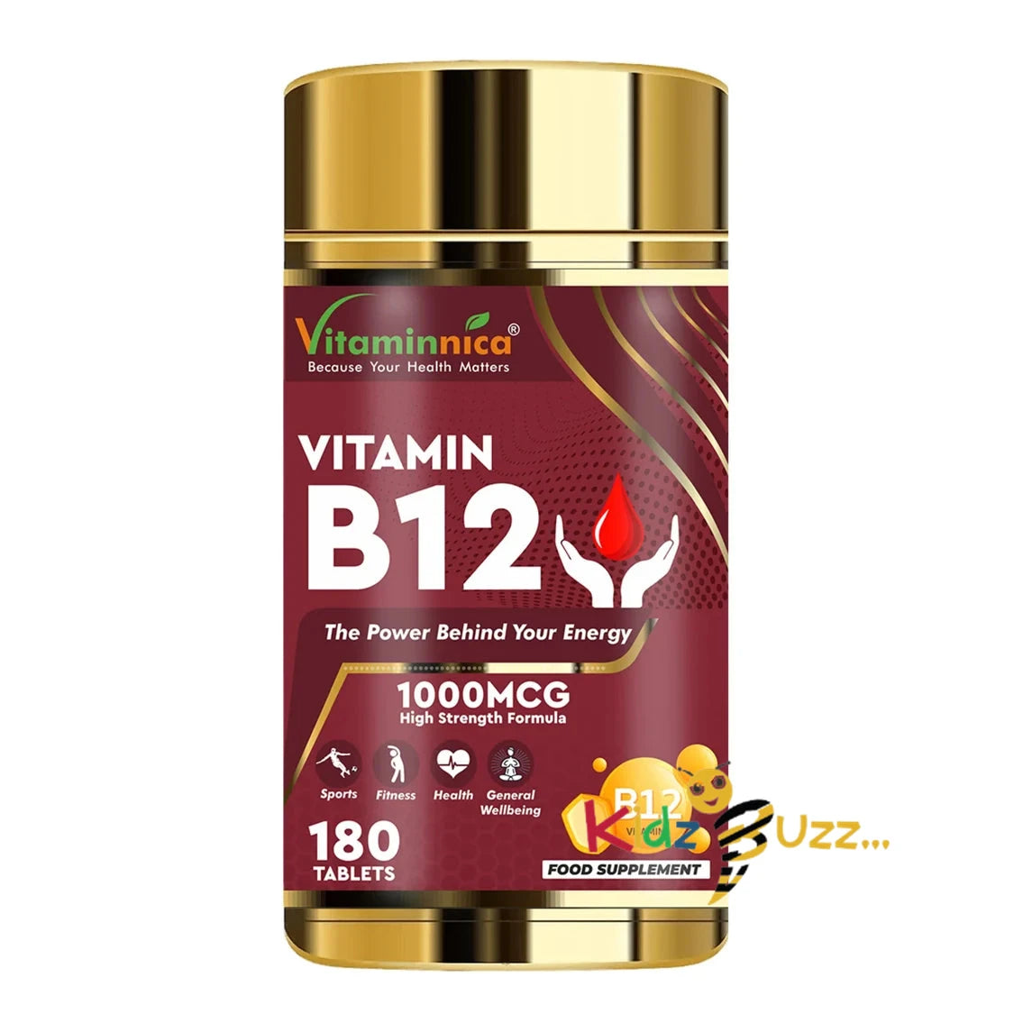 Vitaminnica Vitamin B12 180 Tablets – High Strength Energy & Fatigue x 3