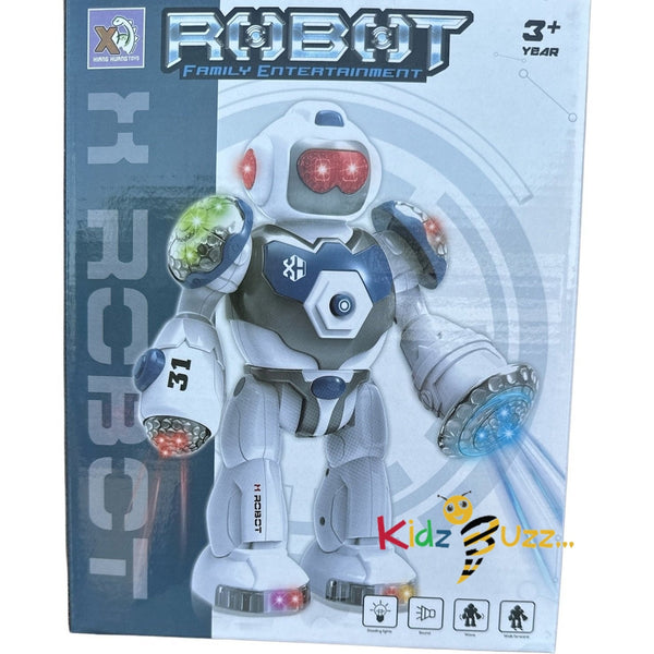 Family Entertainment Robot For Kids- Smart Robot With Lights And Music
