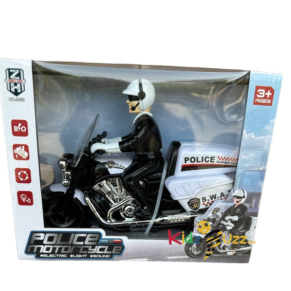 Police Motorcycle Toy For Kids - Light And Sound Toy