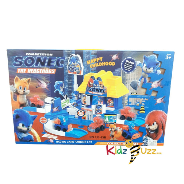 Sonic Racing Car Parking Lot Toy For Kids