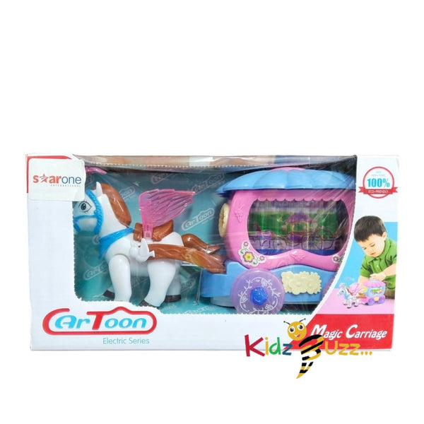 Kids Children Pony Cart Toy Play Set princess Disney frozen Dolls