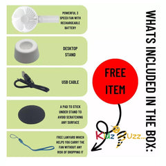 Multi Speed Rechargeable Fans Hand Held or Desktop - Fans ONE Random Send
