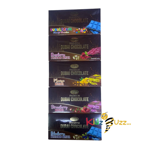 Dlish Dubai Chocolate Bar Kunafa Bar 100g Each Mixed 5 Flavours