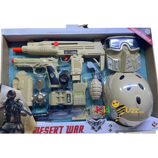 Desert War With Helmet Gun Toy
