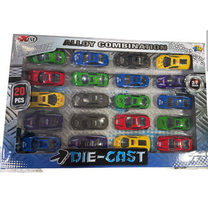 20 Pcs Metal Die Cast Cars - Multicolour