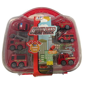Alloy Cars Fire Truck Set