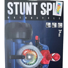 Stunt Spin Motorcycle Spiderman - kidzbuzzz