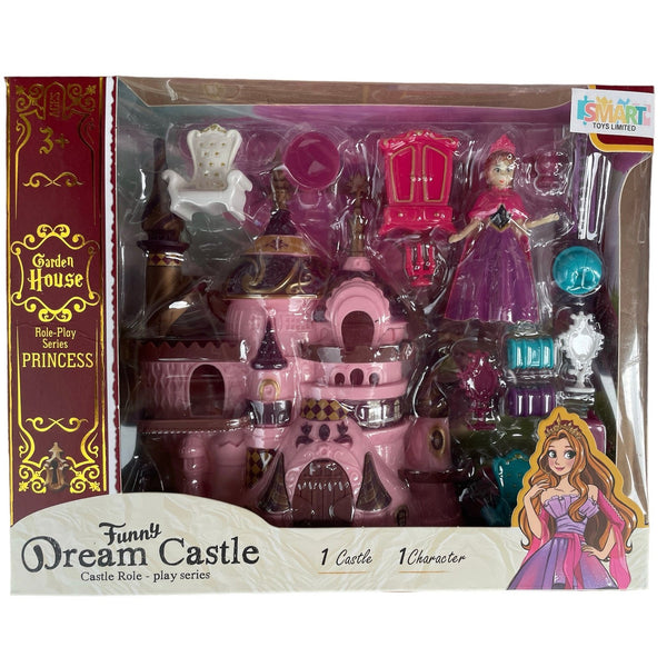 Funny Dream Castle Golden House With 1 Character - kidzbuzzz