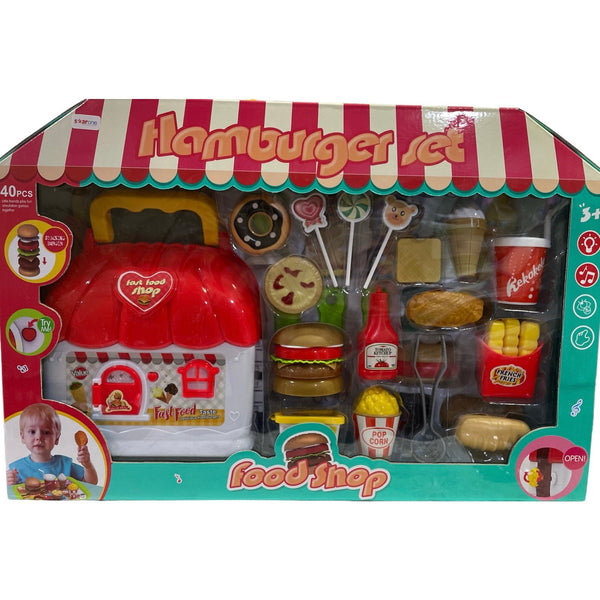 Hamburger Set Food Shop Toy For Kids - kidzbuzzz
