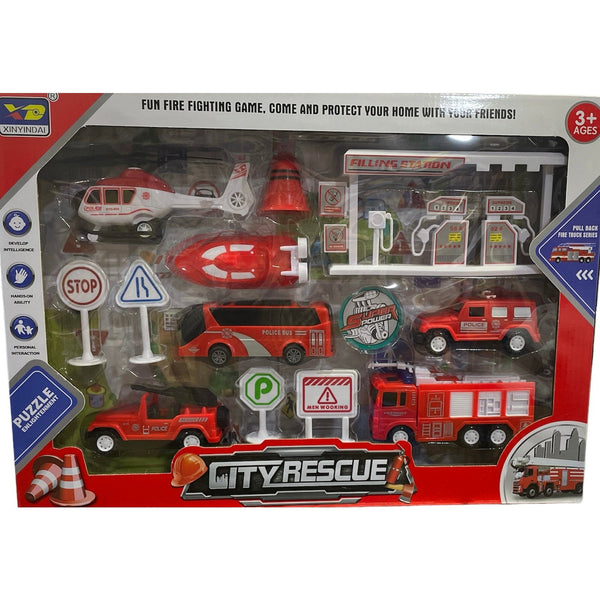 Fire Fighting City Rescue Toy 82812 - kidzbuzzz