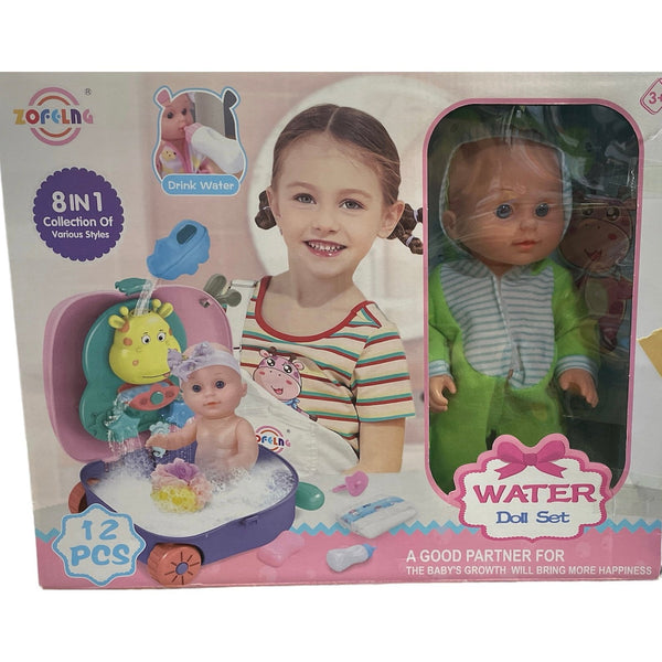 8 in 1  Doll Bath Set with Doll for Boys and Girls 3+ - kidzbuzzz