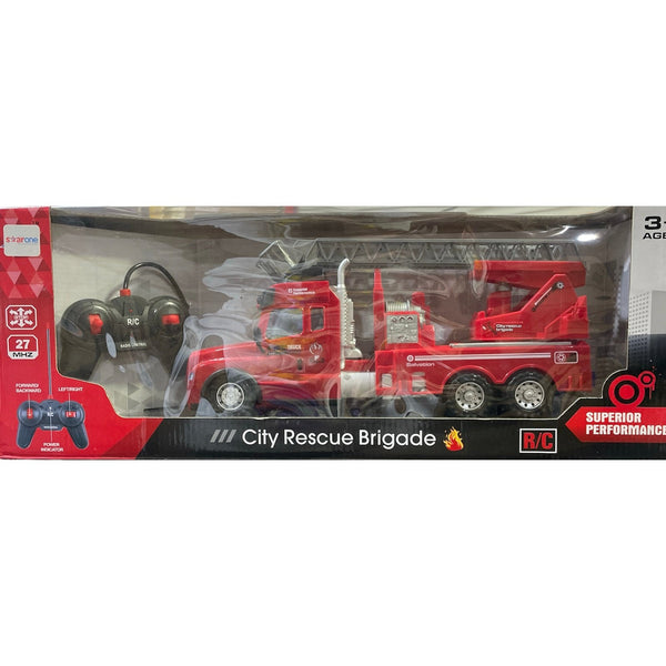 Remote Control City Rescue Brigade Red Fire Truck - kidzbuzzz