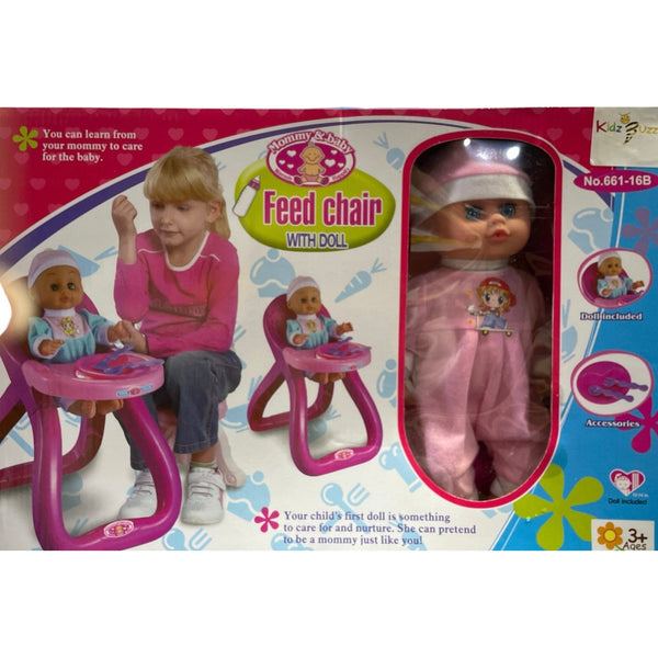 Feed Chair With Doll Toy For Kids - kidzbuzzz