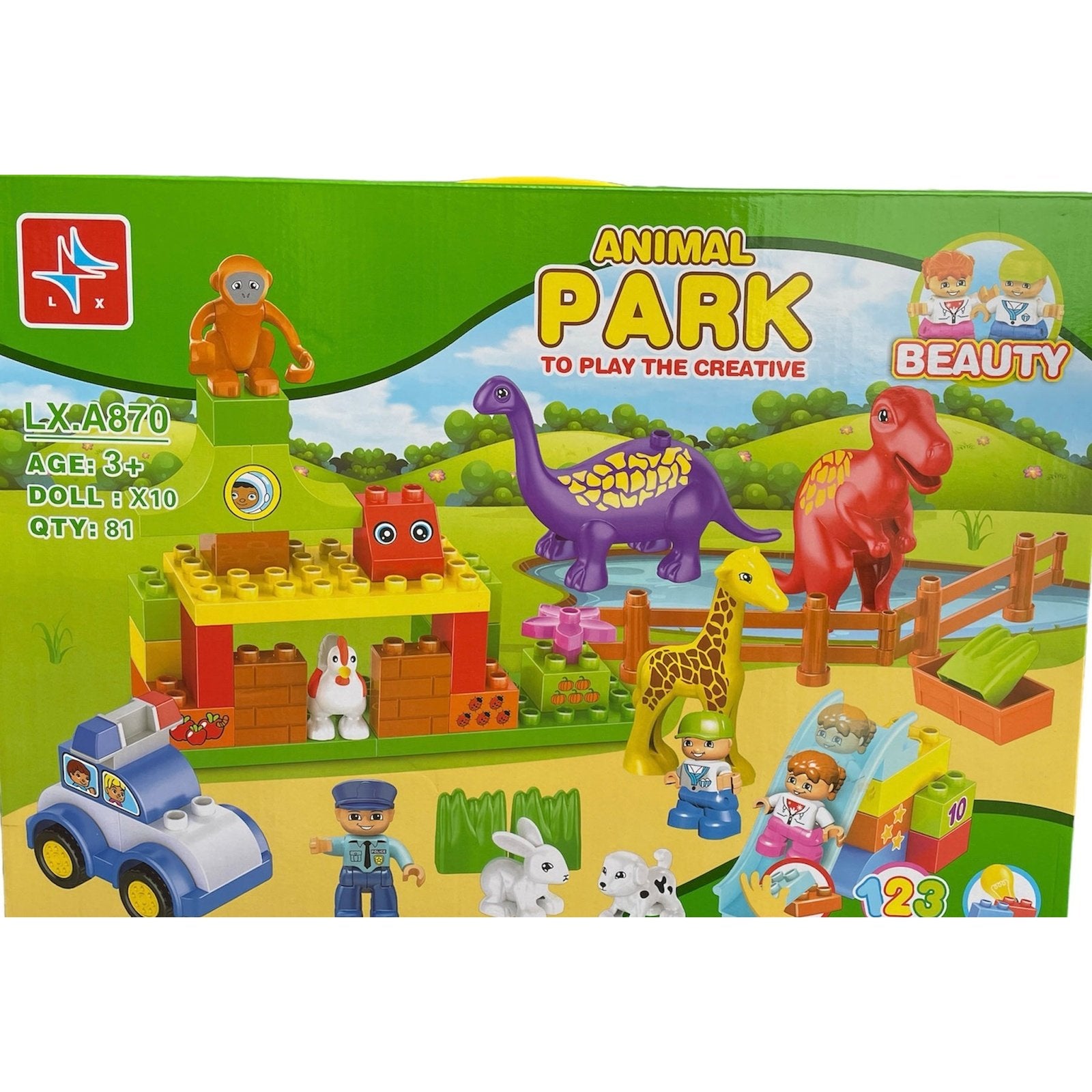 Animal Park LX-870 Block Set  Fun Toy For Kids - kidzbuzzz