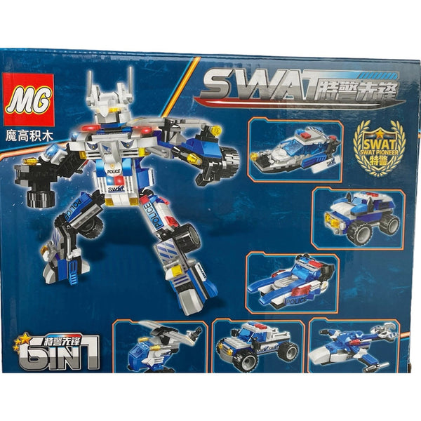 Swat Legos 6 in 1 Block Set Fun Toy For Kids - kidzbuzzz