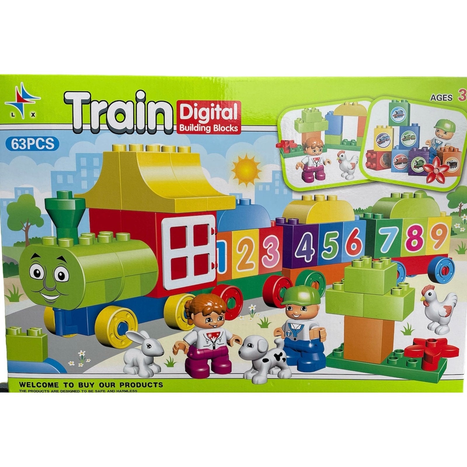 Train Digital Block Set  Fun Toy For Kids - kidzbuzzz